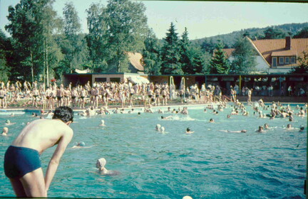 Freibad ab 1961 Becken von Nordwesten