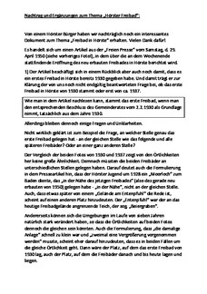 Nachtrag und Ergänzungen zum Thema Hörster Freibad