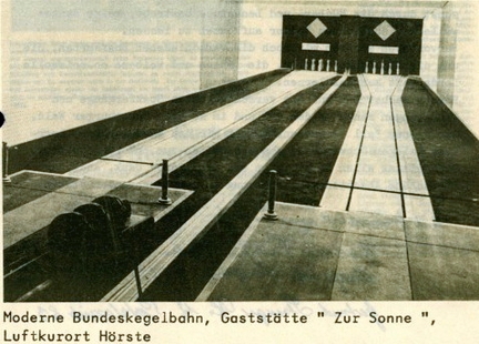 Zur Sonne Kegelbahn Prospekt 1970