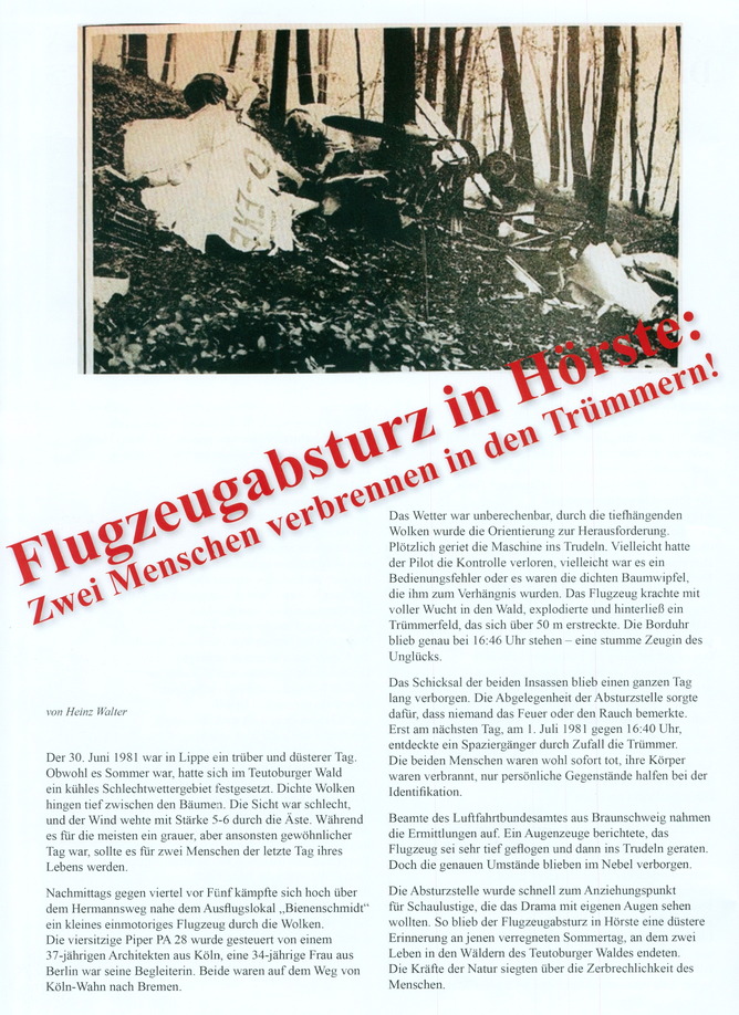 Flugzeugabsturz 1981 aus der Dokumentation Heimatkonferenz 2025