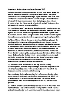 Dreschen in der Dorfmitte - ein paar Erläuterungen
