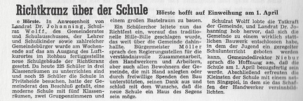 neue Schule 25.11.1950 Richtfest