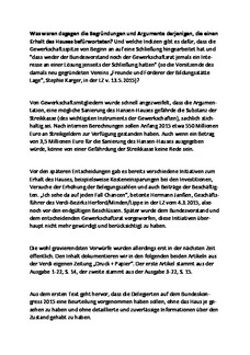 Die Gegenposition Verdi-Spitze wollte das Haus nicht mehr