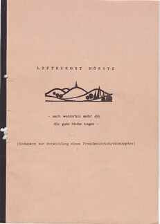 HVV Gedanken z. Entw. eines Fremdenverkehrskonzeptes ca. Ende 1989