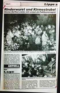 Rinderwurst u. Kirmestrubel Lippe aktuell 6.11.1991 2