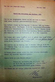 Einl. Dorffst 18.10.1969 Entw. Schr. 1969 1