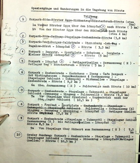 Wanderrouten u. Spaziergänge 1963 Entwürfe 1