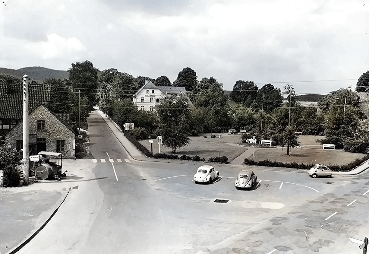 Hörste Dorfplatz m. Schmiede u. Isetta 50er 60er 1