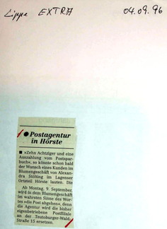 Postagentur bei Stölting Lippe Extra 4.9.1996 1