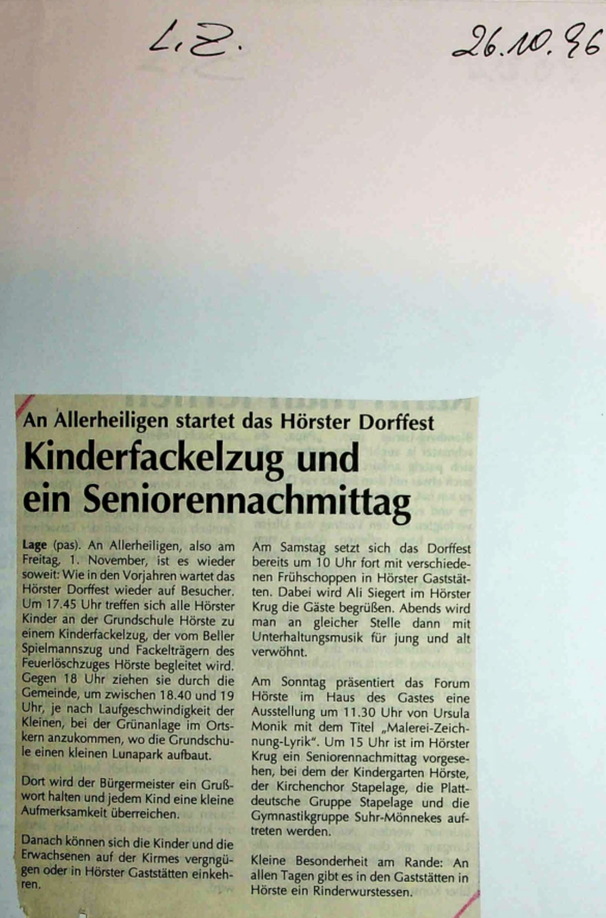 Dorffest an Allerheiligen LZ 26.10.1996 1