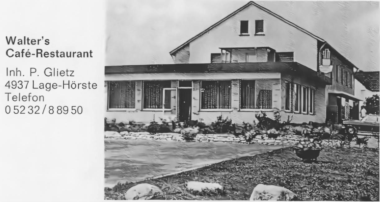 Walters Restaurant Inh. P. Glietz Prosp. 70er