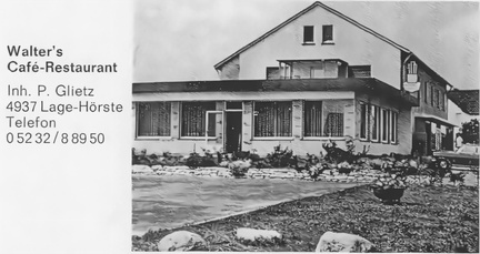 Walters Restaurant Inh. P. Glietz Prosp. 70er