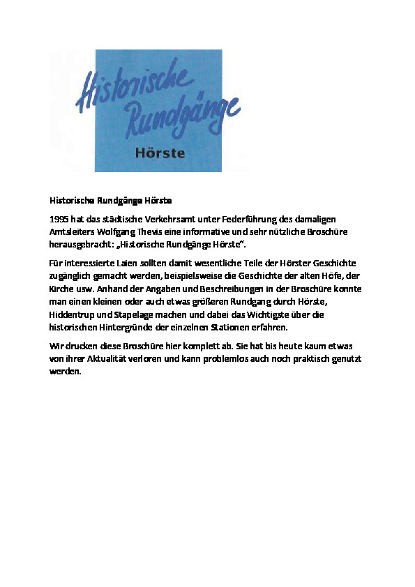 Historische Rundgänge Einführung