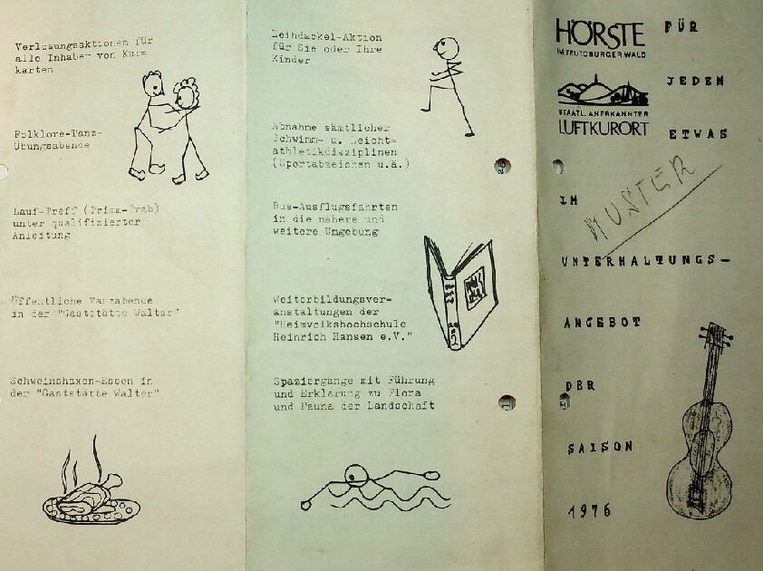 Luftkurort Hörste Programmplanung 1976
