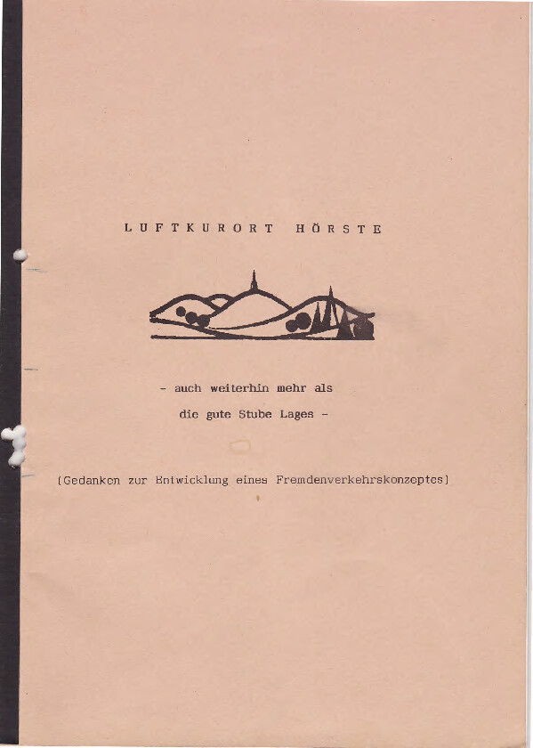 HVV Gedanken z. Entw. eines Fremdenverkehrskonzeptes ca. Ende 1989