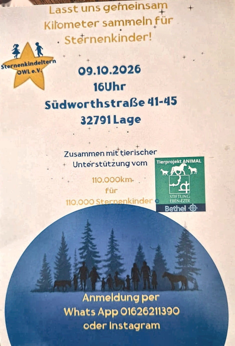 Sternenkindeltern OWL – Kilometer sammeln für Sternenkinder
