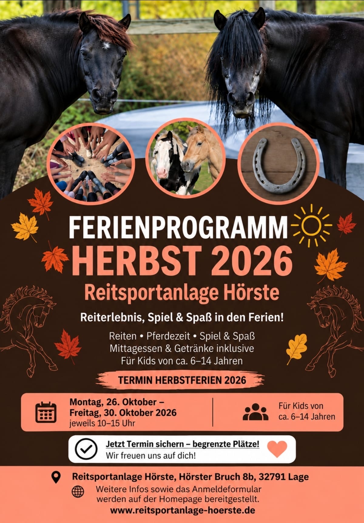 Ferienprogramm Herbst 2026 – Reitsportanlage Hörste
