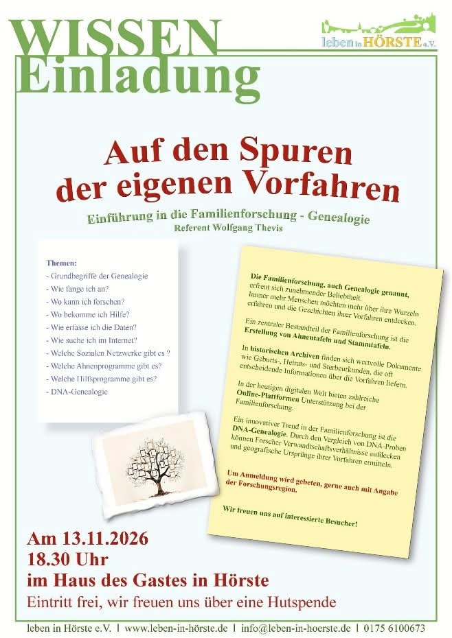 Auf den Spuren der eigenen Vorfahren