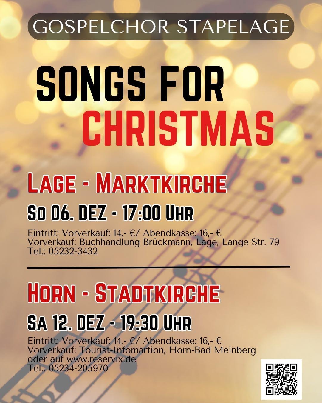 Songs for Christmas – Gospelchor Stapelage